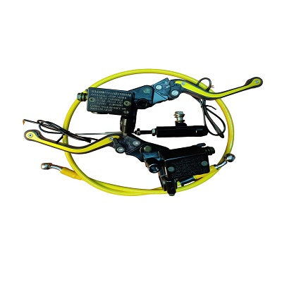 Bomba de freno delantera tipo normal negra con levas con iluminación led