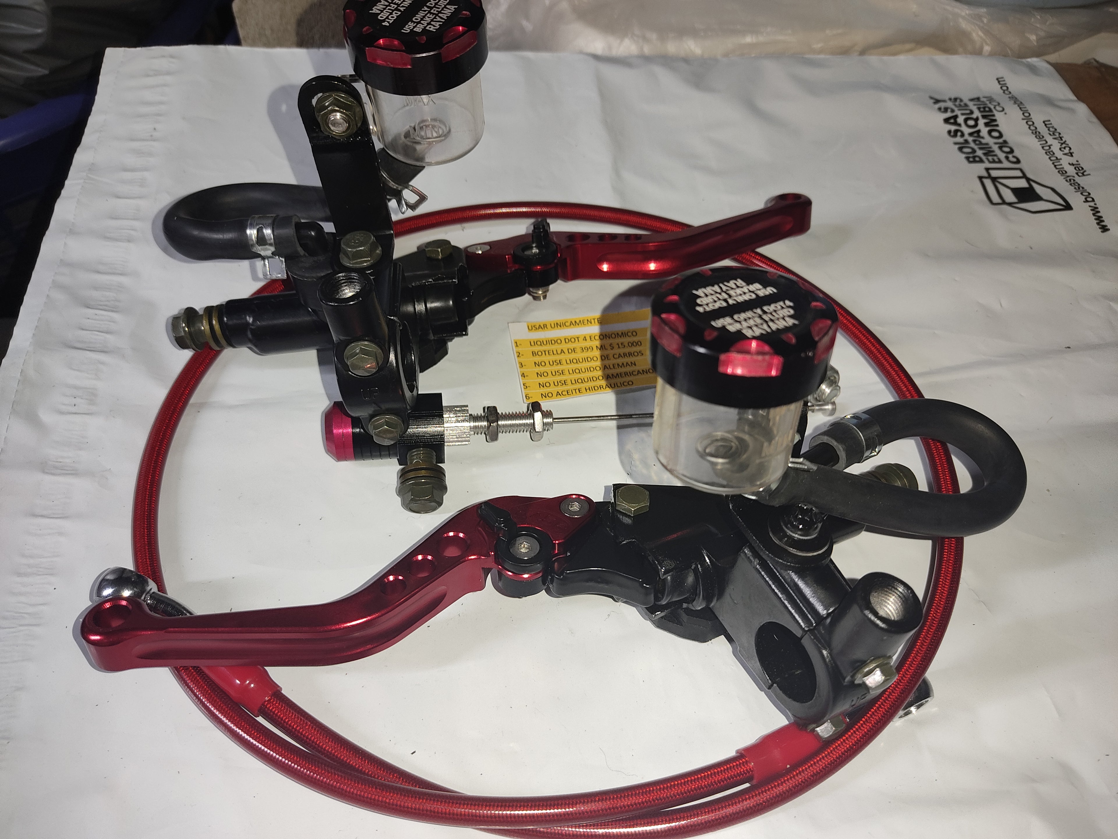 Freno delantero para un disco y embrague hidráulico para adaptar